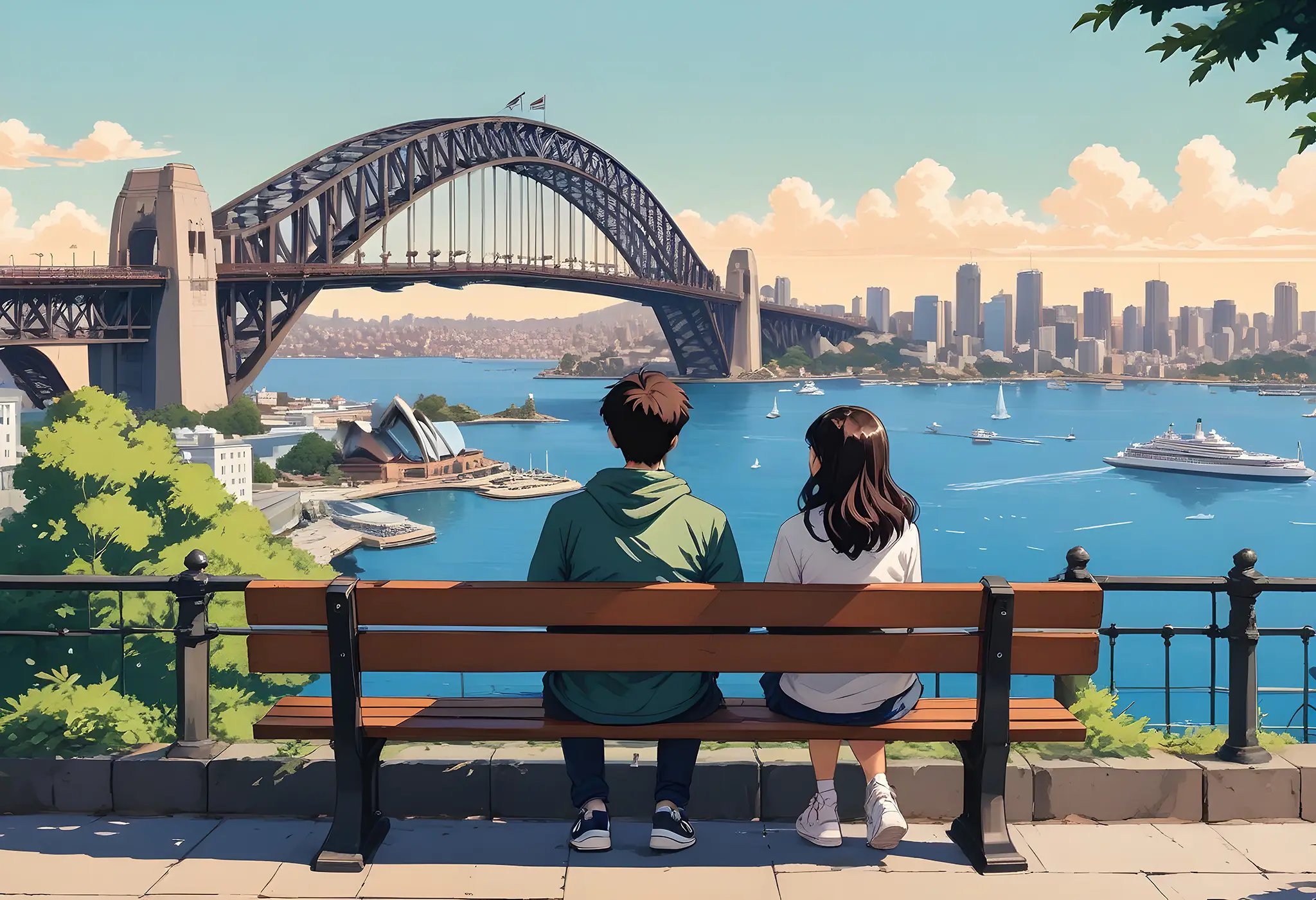 Couple Watching Sydney Harbour